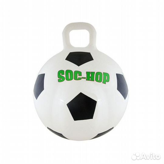 Мяч-попрыгун с ручкой Футбол K17052, диаметр