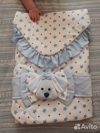 Конверт на выписку для мальчика летний