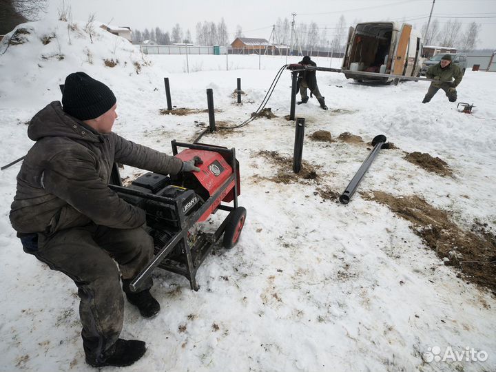 Винтовые сваи с монтажом