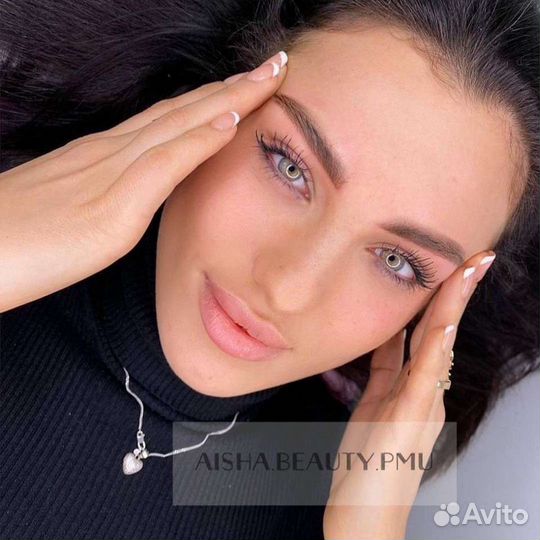 Перманентный макияж пудровые брови татуаж стрелки