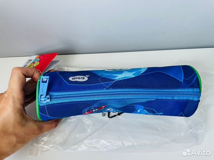 Новый пенал-тубус Erhaft Футбол, голубой/синий