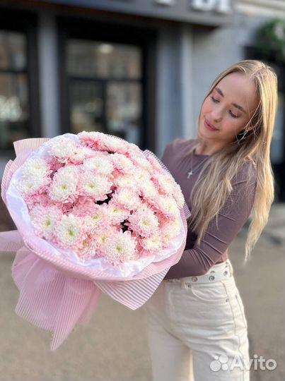 Букет хризантем, цветы, кустовые хризантемы