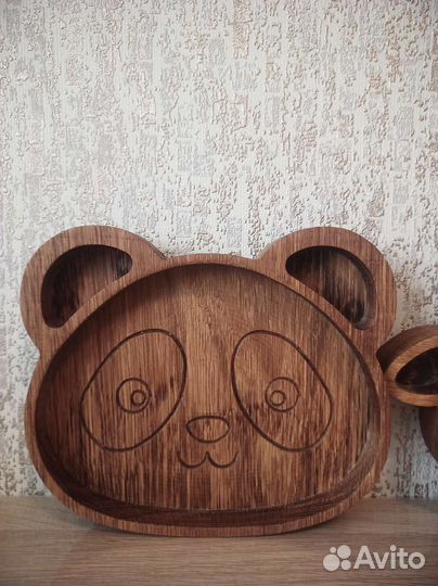 Тарелка детская из дерева