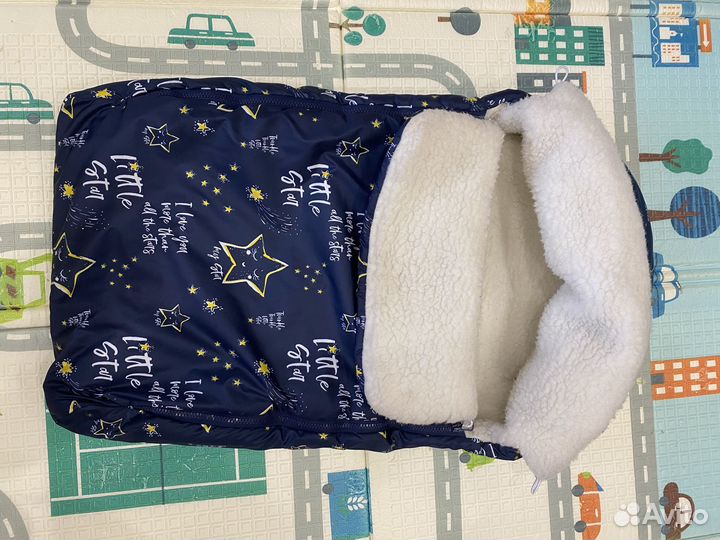 Зимний конверт в коляску до 6 месяцев