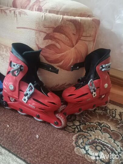 Роликовые коньки б/у, размер 30-35