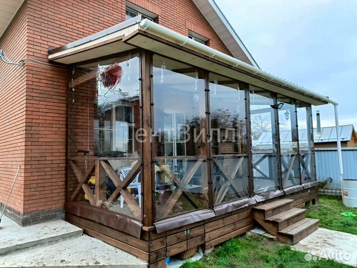 Мягкие пвх окна на беседку