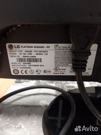 Монитор LG flatron w2043s-pf