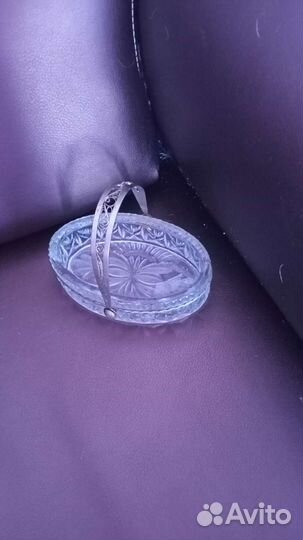 Хрустальная конфетница СССР
