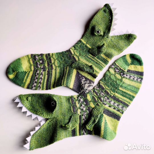 Носки Крокодилы Ручная Авторская Работа