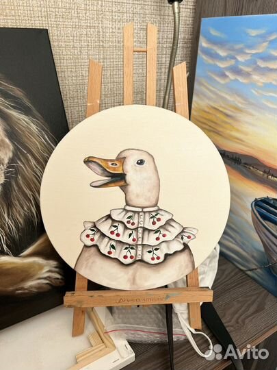 Картина маслом утка