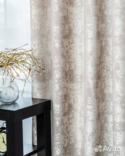 Шторы мрамор зарина розовый жемчуг готовые