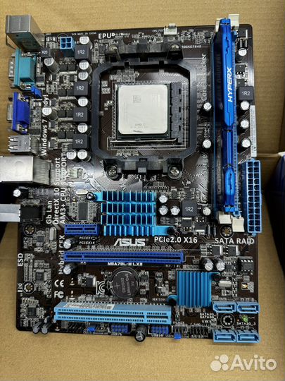 Материнская плата AM3+ c FX6100, 8gb