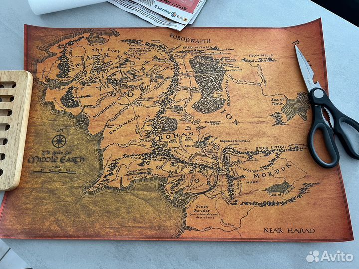 Властелин колец, карта Средиземья