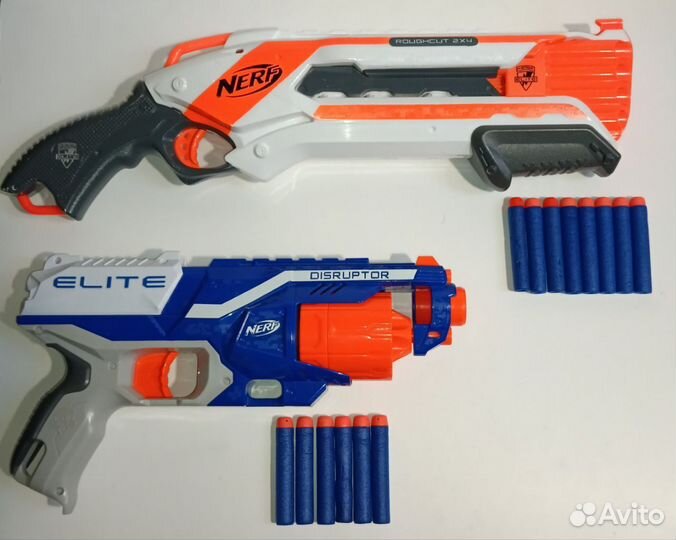 Бластеры Nerf: Disruptor и Rough Cut 2х4