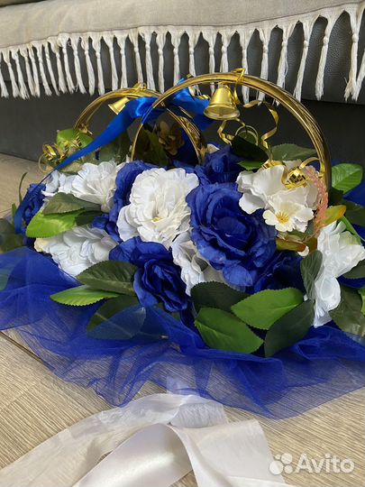 Кольца для украшения свадебной машины