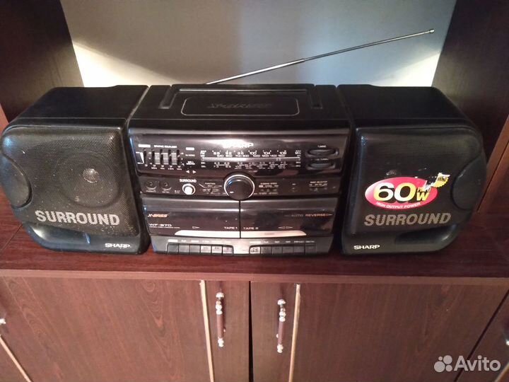 Магнитофон магнитола Шарп sharp X-bass WF-970