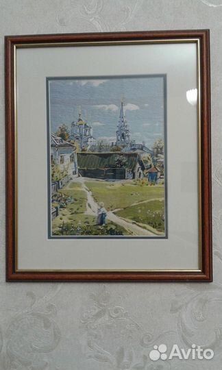 Картина вышитая гладью