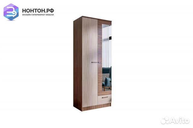 Шкаф Адель 0.8 ясень шимо темный / ясень шимо свет