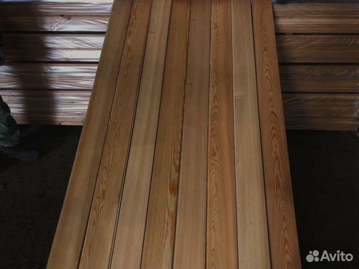 Доски лиственницы 55x130 мм, прошедшие камерную су
