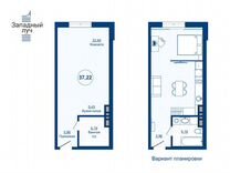 Квартира-студия, 37,2 м², 2/23 эт.