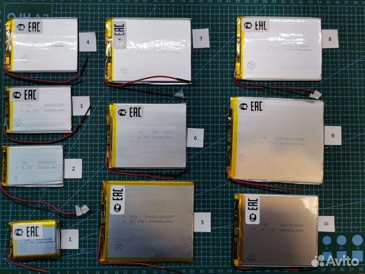 Универсальные аккумуляторы 3,7V