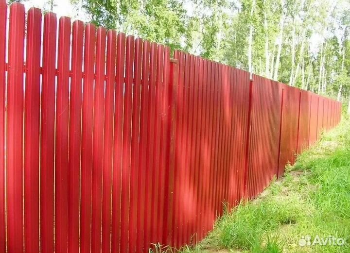 Забор из евроштакетника,калитки под ключ