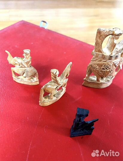 Антикварные деревянные шахматы ручной работы Индия