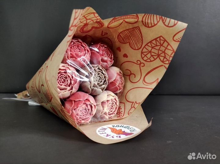 Шоколадные Пионы - 7 шт в Букете