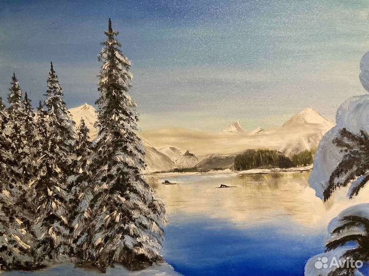 Картина маслом на холсте пейзаж 40*50