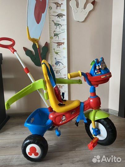 3х колесный велосипед «Микки Маус» с ручкой