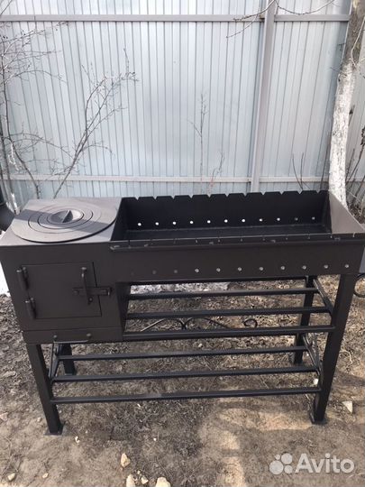 Мангал с печкой под казан