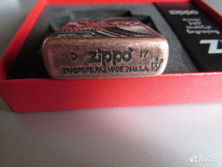 Zippo Steampunk Gears Antique Copper, новая