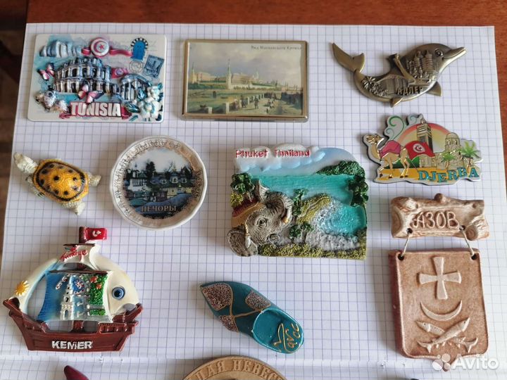 Магниты разные, Металлические, города