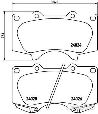 Колодки тормозные дисковые перед brembo P83066