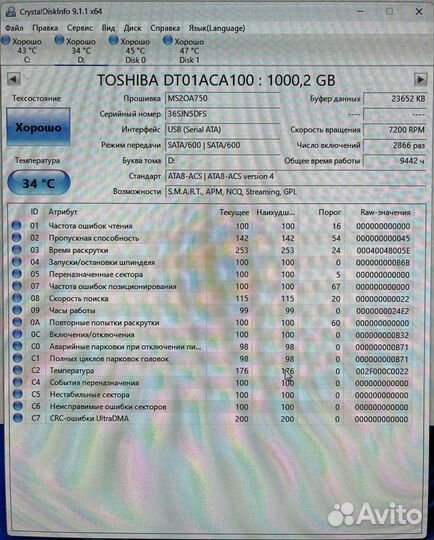 Жесткий диск SATA 3,5