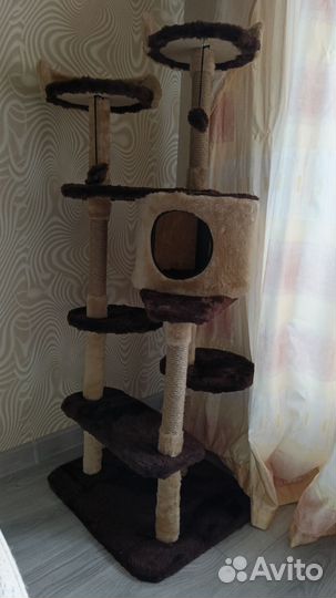 Когтеточка домик для кошки новая