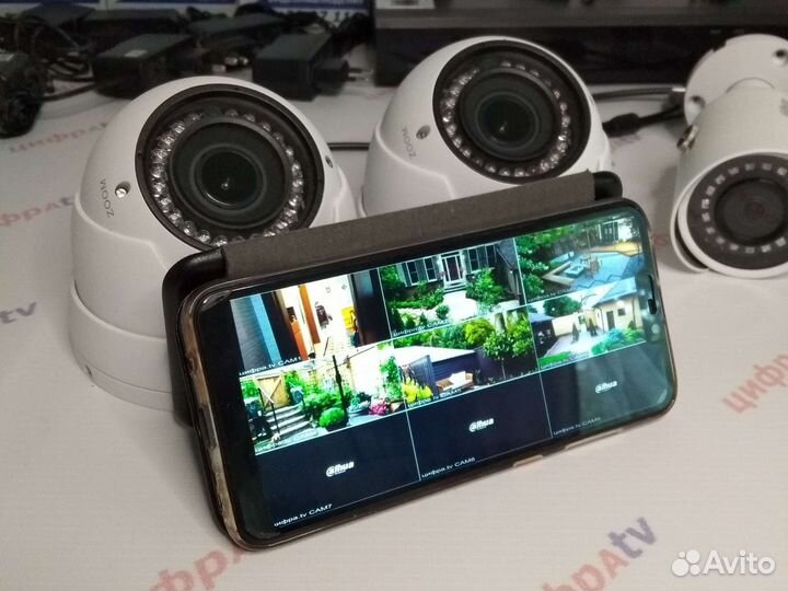 Полный к-т уличного видеонаблюдения 6 камер