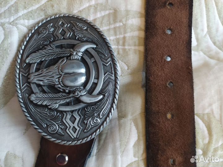 Ремень мужской, натуральная кожа Ширина 3.8 см Дли