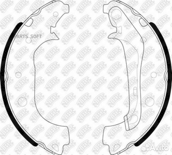 Nibk FN0678 Колодки тормозные барабанные