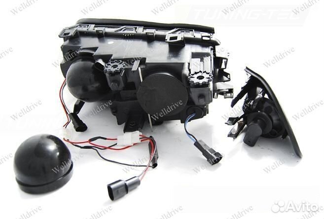 Фары BMW E46 98-01 AE Led галоген черные