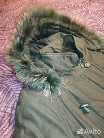 Куртка женская зимняя с капюшоном 52-60 бу