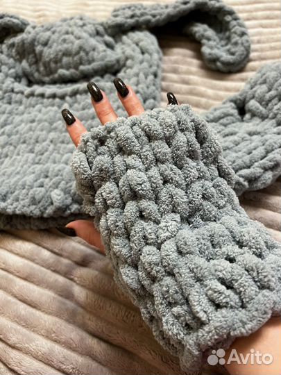 Шапка балаклава вязаная