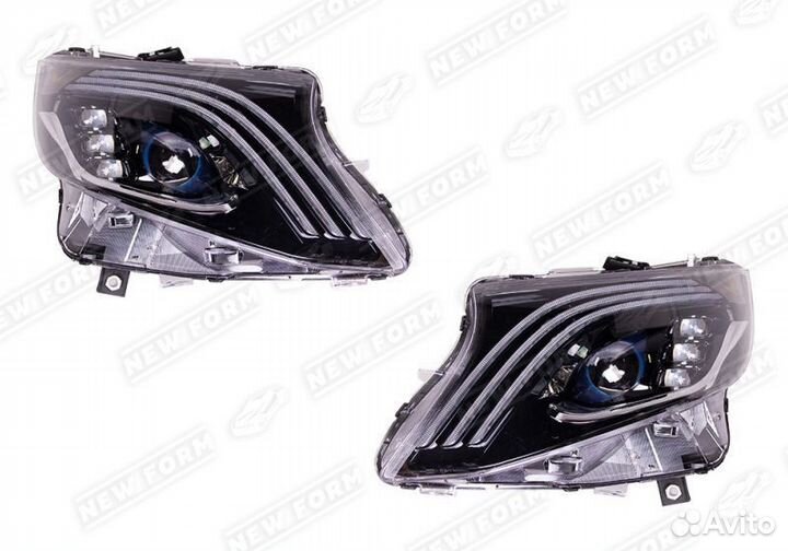 Фары Maybach с надписью Mercedes Vito