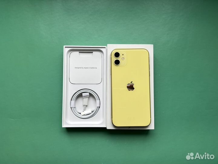 iPhone 11 128gb АКБ 100% Yellow sim+esim