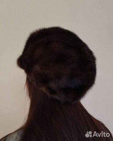 Норковая шапка кепи женская