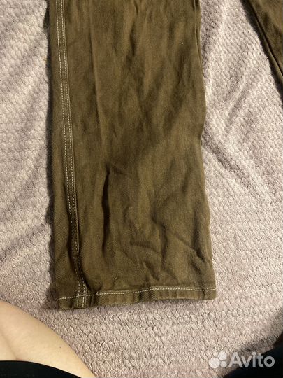 Коричневые джинсы с сердечками