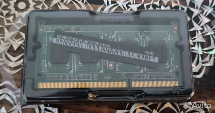 Оперативная память ddr3, 4 gb для ноутбука