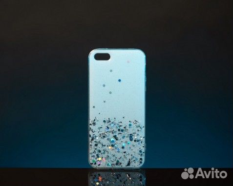 Чехол силикон-блестки на iPhone 5/5s/se