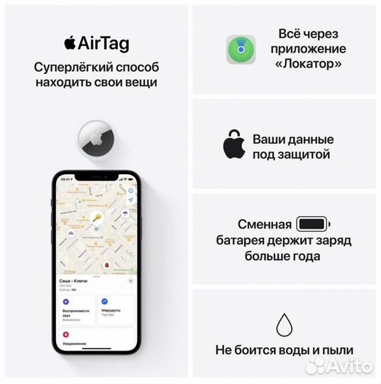 Новые Apple AirTag Bluetooth-метка трекер