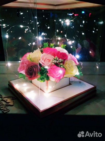 Оригинальный подарок ночник-букет роз